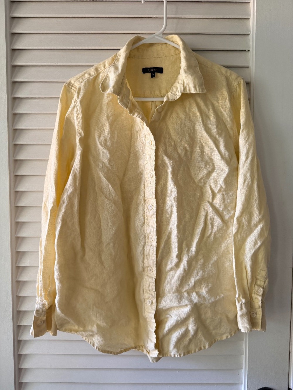 Quince 100% Linen Long Sleeve Button Down Shirt Quiet Luxury • Minimalist • Old